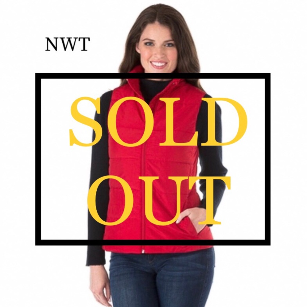 Michael Kors Solid Puffer Vest, Crimson